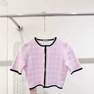 Authentic Miu Miu Pink and Black Knitwear